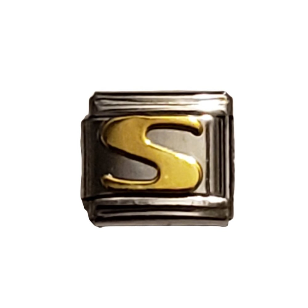 Italian Charm Bracelet Alphabet Letter Link - LETTER "S"